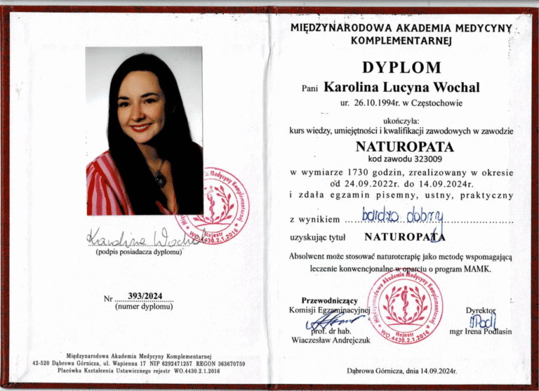 Dyplom Naturopata